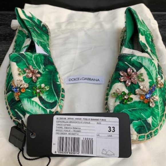 DOLCE GABBANA ESPADRILLES KIDS SIZE 33 BRAND NEW - Picture 7 of 7